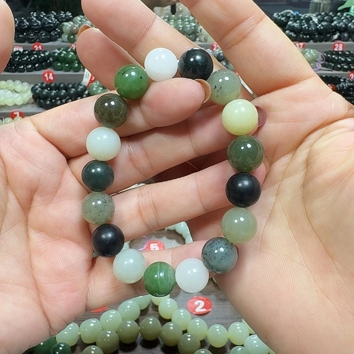 未镶嵌手链和田玉多宝卡12