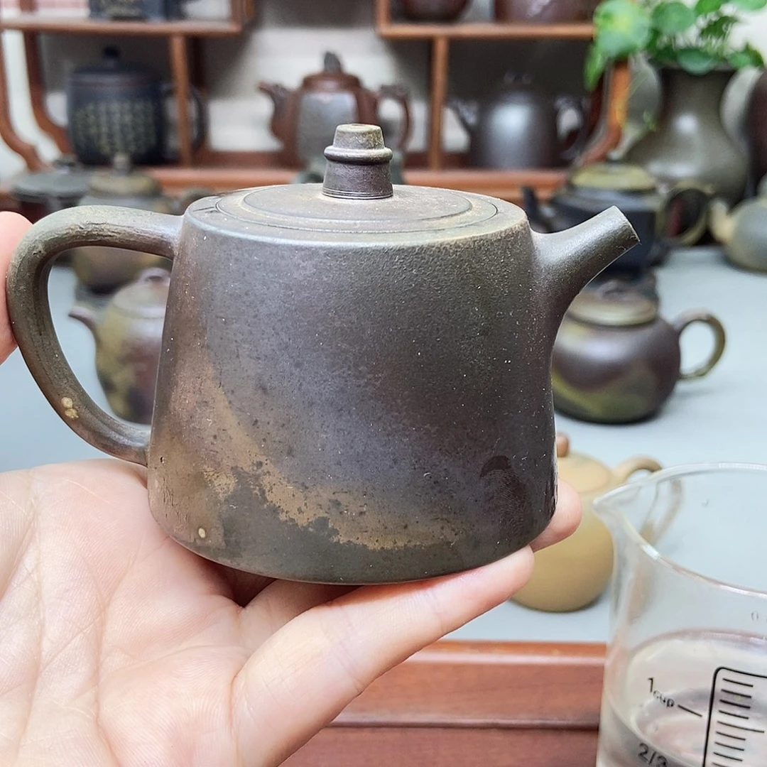 钦州坭兴陶柴烧壶瑕130cc