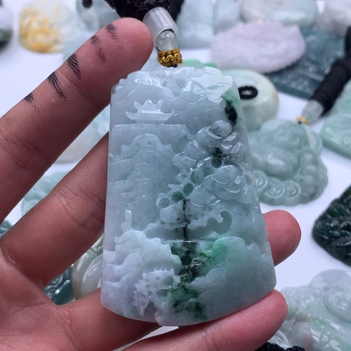 颈饰未镶嵌翡翠保真天然a货翡翠