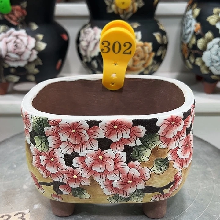 紫砂花盆水晶花盆302瑕疵