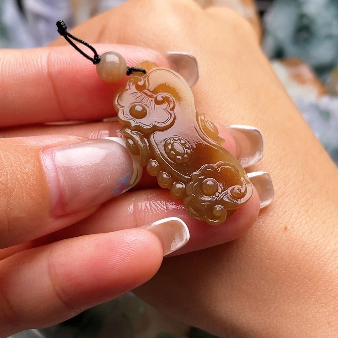 定制翡翠18K金镶嵌溪**?天然