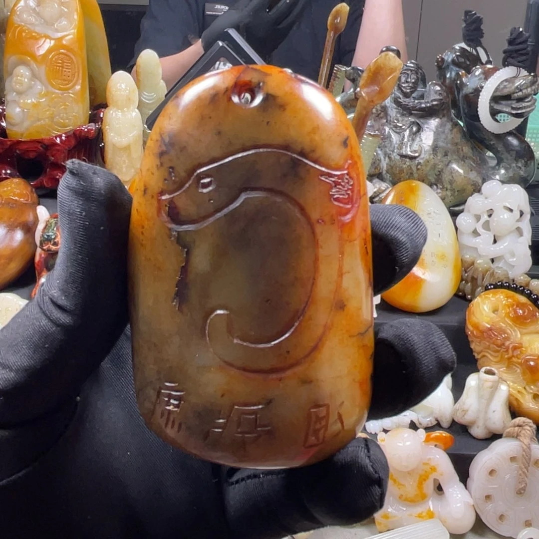 和田玉未镶嵌挂件7