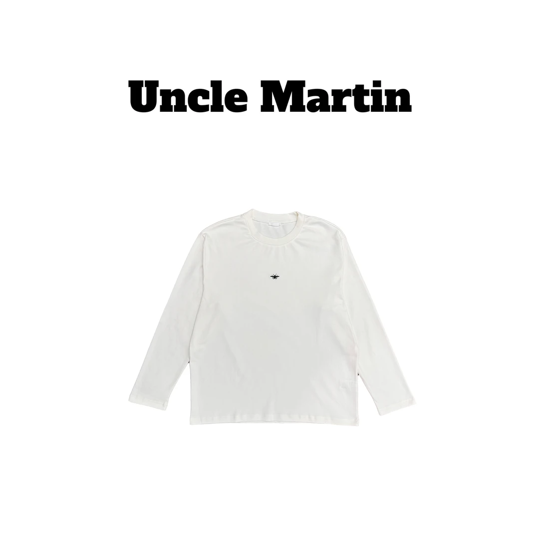 618-马丁叔叔 秋冬新款轻奢水墨五角星百搭长袖T恤 660