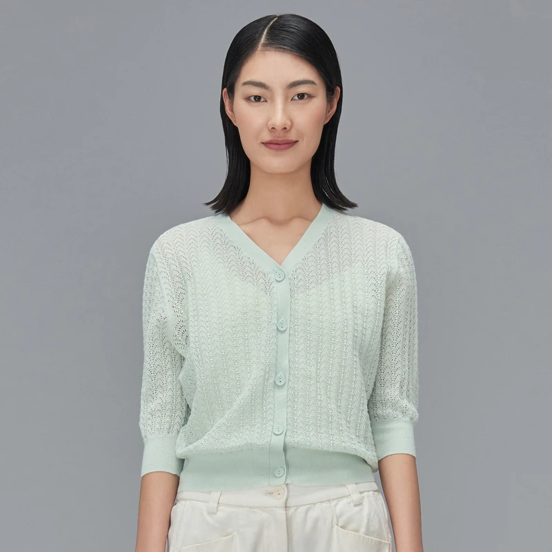 EXCEPTION例外提花修身开衫A120-I2A21