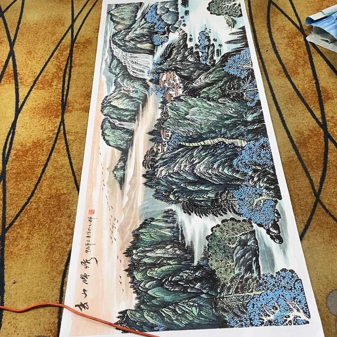 国画忘*70/180冯志远手绘托心