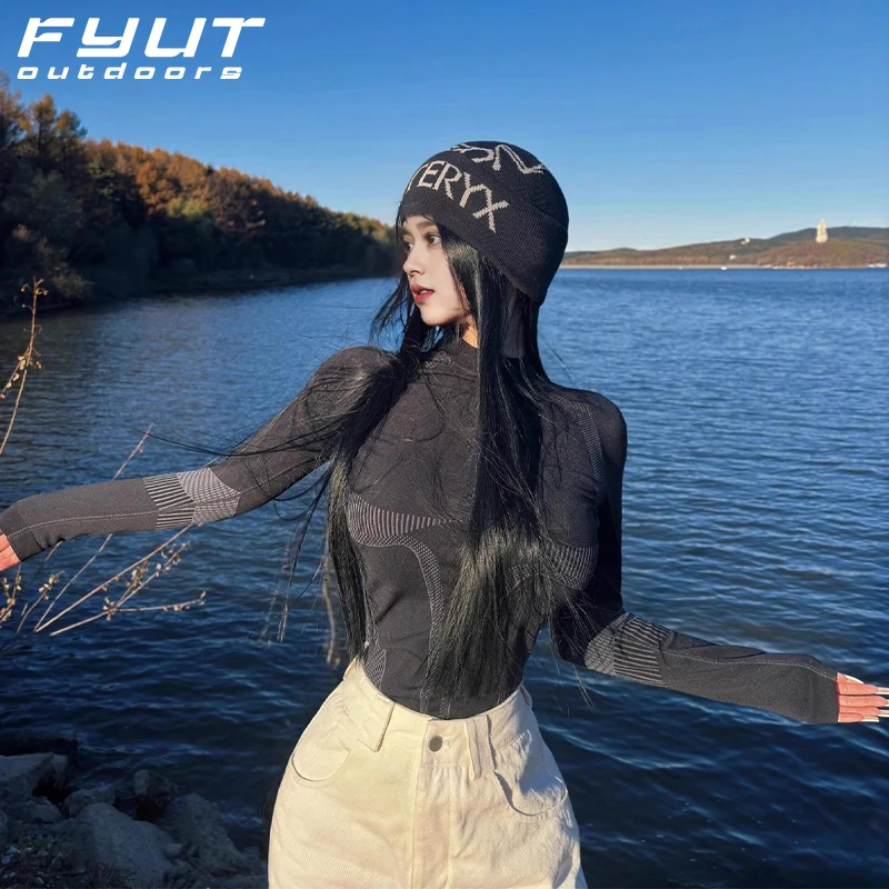 FYUT户外速干衣弹性排汗保暖内衣2025新款女透气徒步登山压缩衣裤