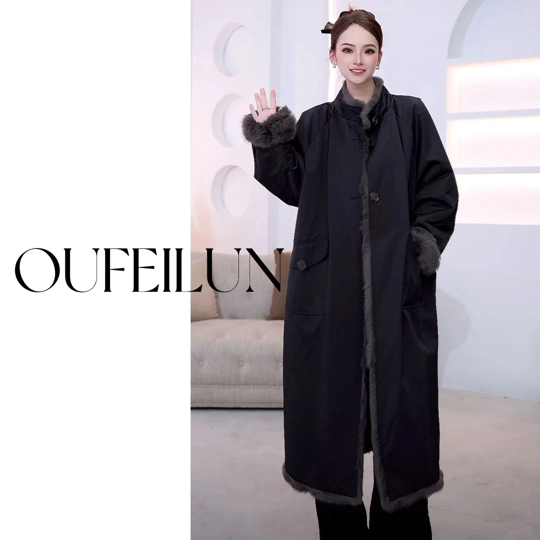 新款双面穿宽松阔版长款派克服外套5-22