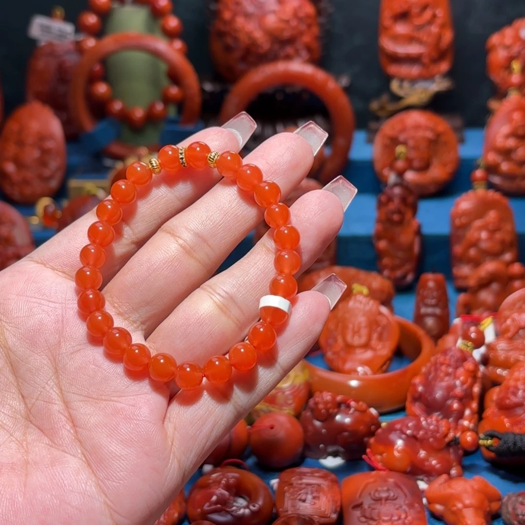 未镶嵌雕刻南红玛瑙