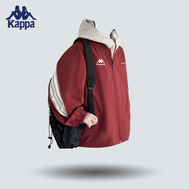 Kappa Kids【卡帕专卖实体】秋季百搭户外夹克假两件设计款运动外套