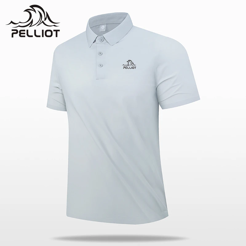 伯希和冰丝无痕POLO衫男士夏季新款翻领透气速干休闲商务百搭上衣