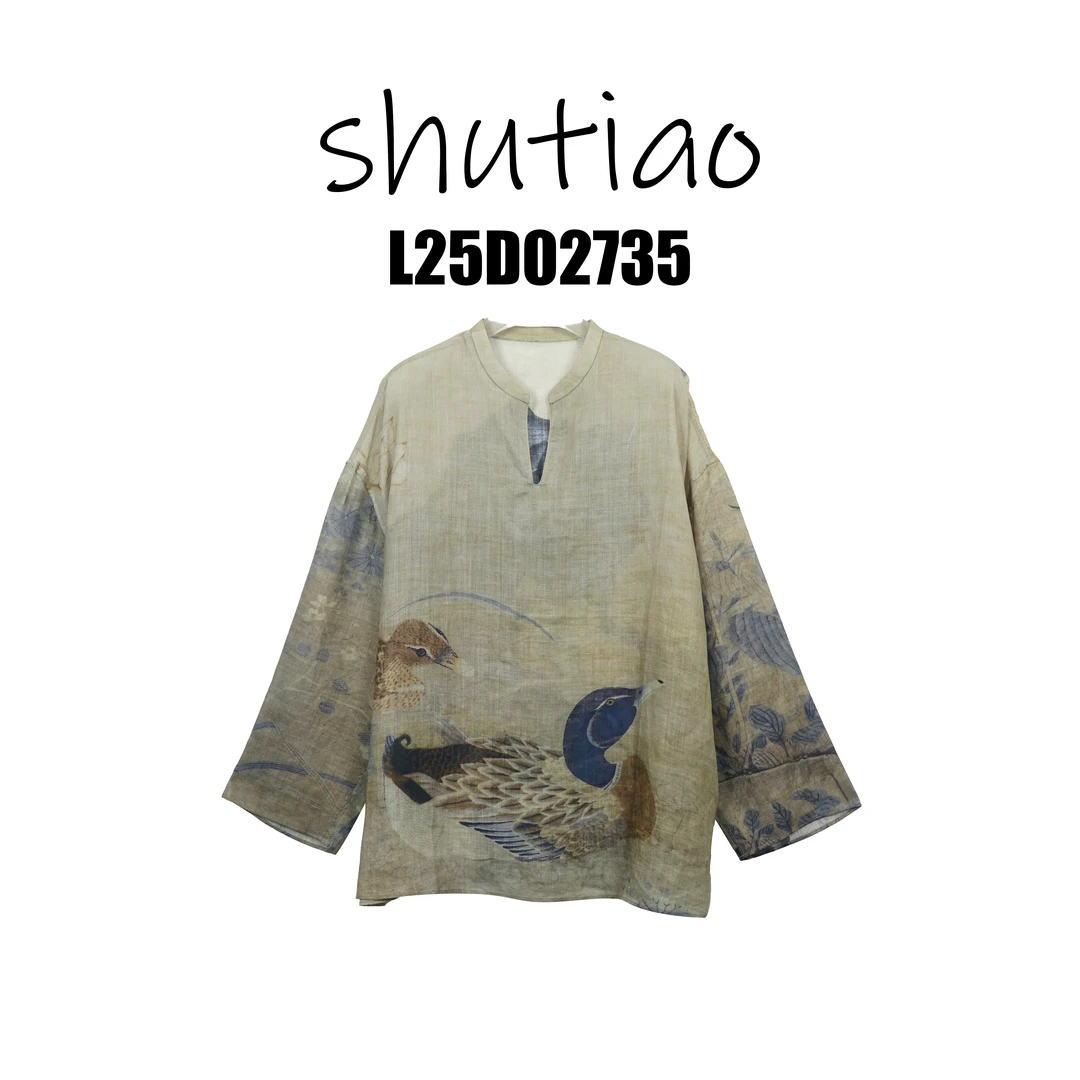【SHUTIAO】2025夏季：新款小众设计款衬衫L25D02735