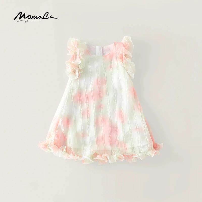 MOMOCO夏季女童甜美公主纱裙碎花77630470006