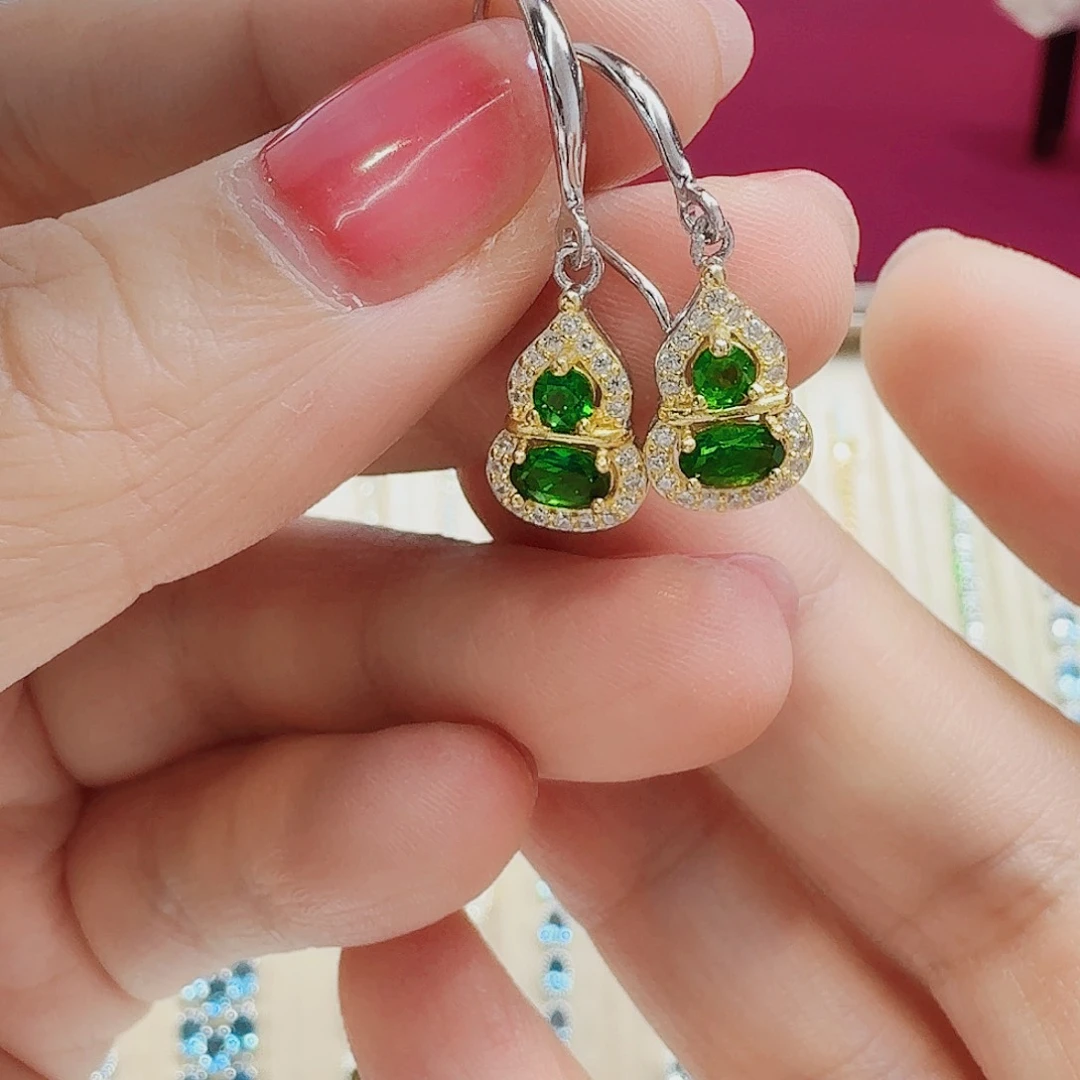 吊坠925银合成立方氧化锆耳钉