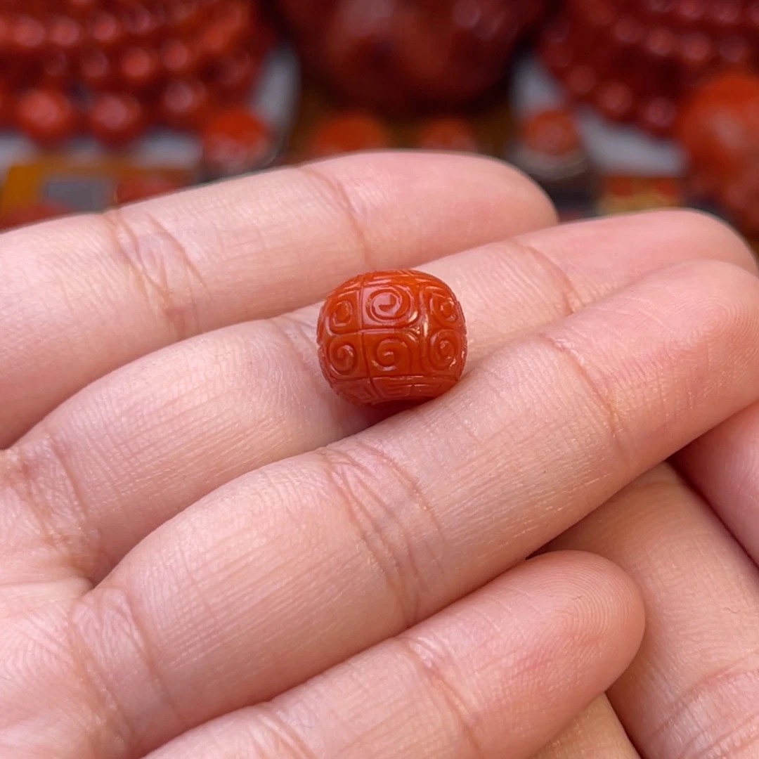 南红玛瑙天然川料瓦西精工回纹未镶嵌般*卍