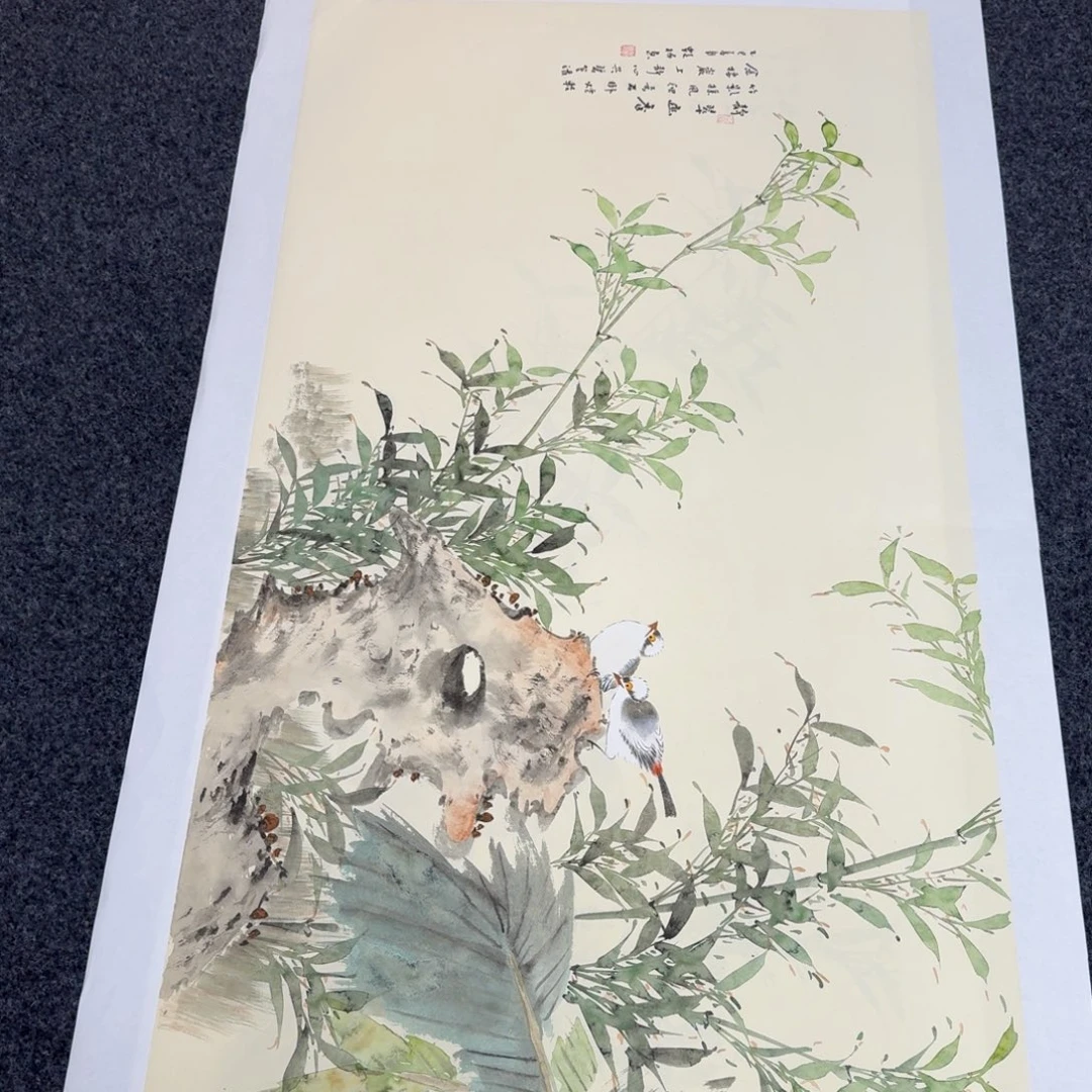 国画国画作品纯手绘山水花鸟