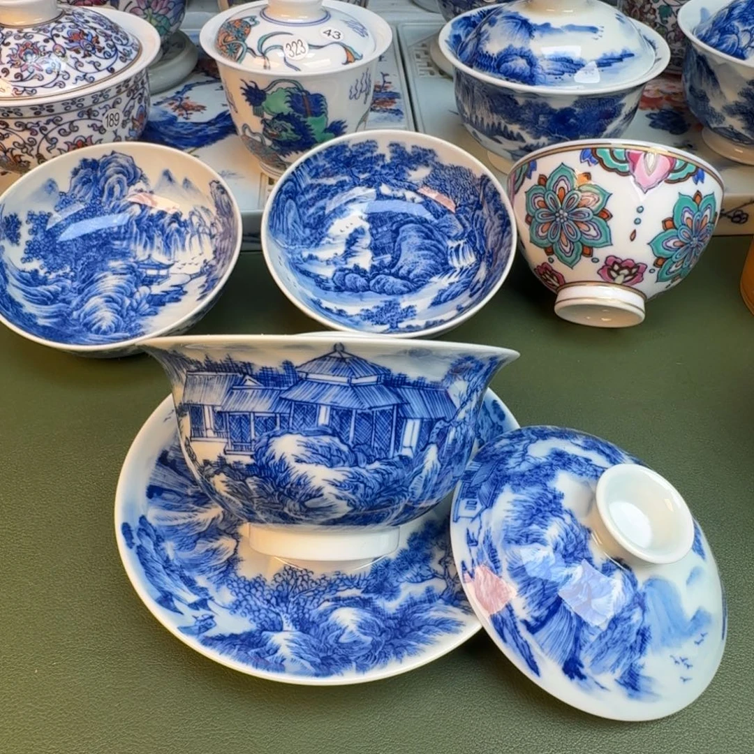 陶纯手工纯手绘茶具石头324