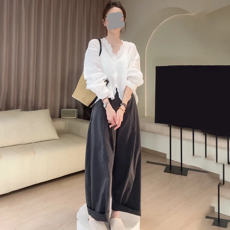 香朵儿潮流时尚两件套女2025夏季新款加宽加大防晒开衫外套休闲裤