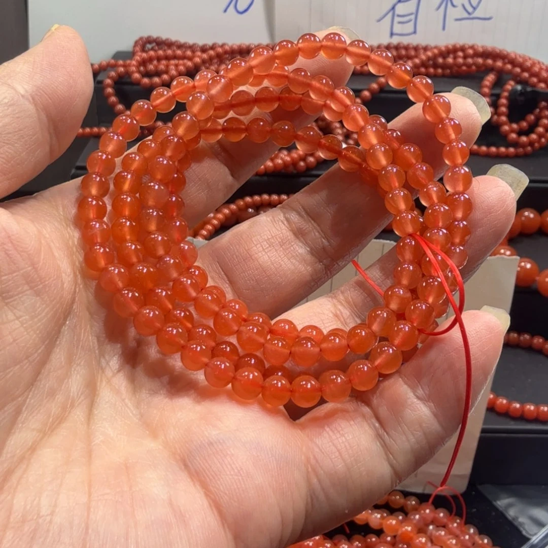 清***客南红玛瑙未镶嵌颈饰