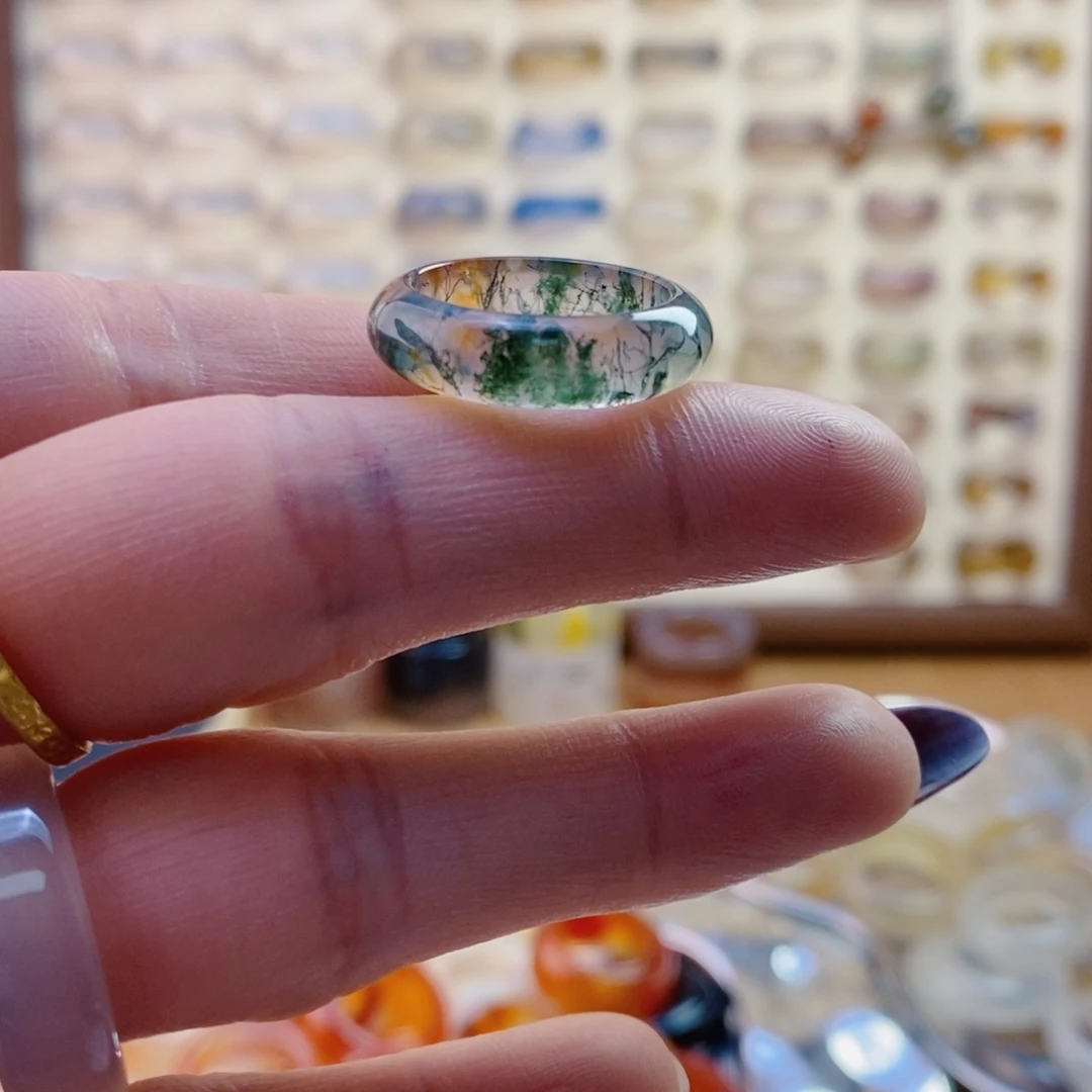 玛瑙/玉髓戒指未镶嵌逍*鱼