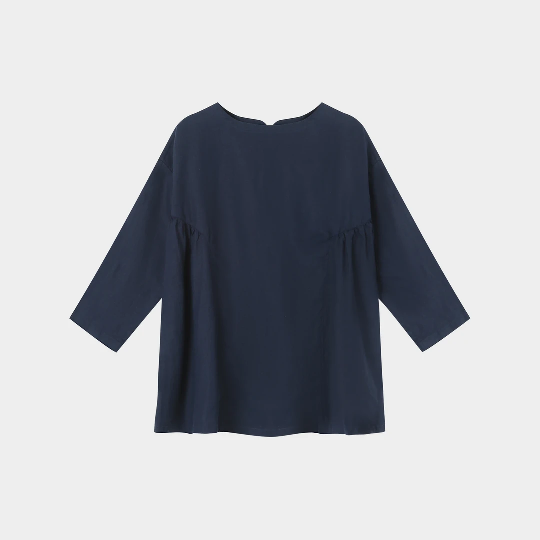 LANGTU-HM简约宽松亚麻长袖8085