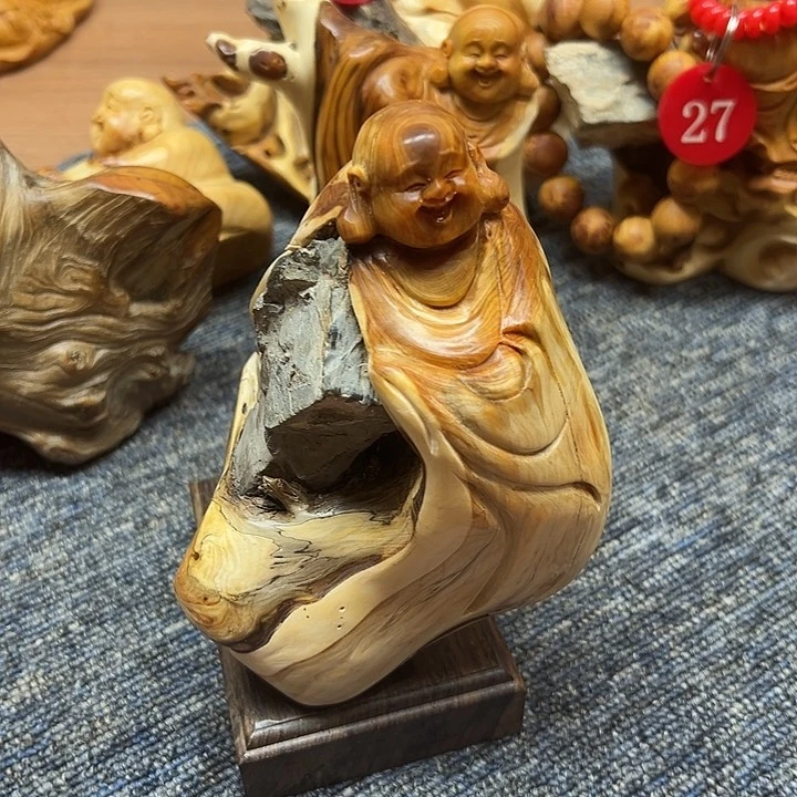 柏木太行崖柏手把摆件