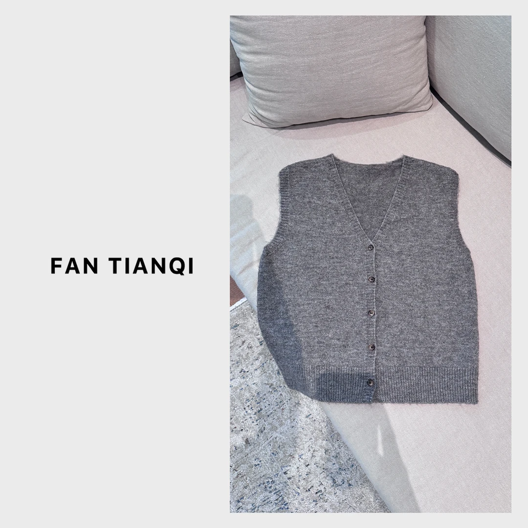 范天奇/FAN TIANQI【轻暖背心】26支200克羊毛针织小背心FJSWT59030