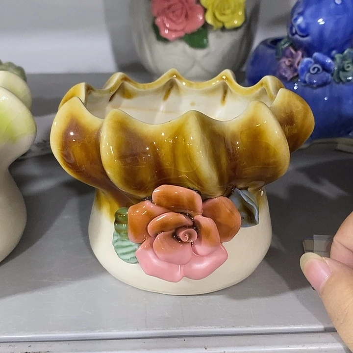 紫砂花盆多肉绿植盆瑕疵有孔