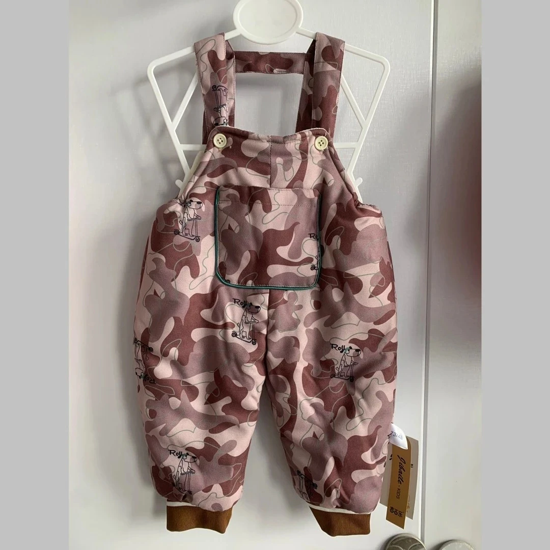 迷彩狗狗背带裤萌娃必备加绒加厚百搭连体背带