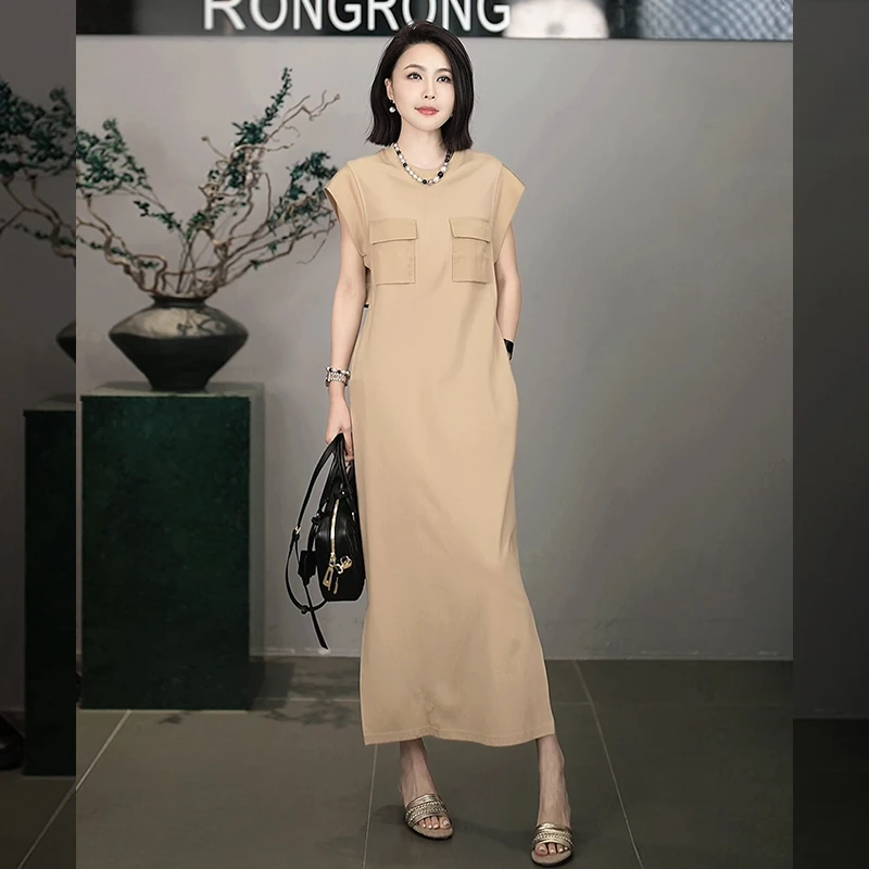 溶溶T【黄昏巴黎】RONGRONG 纯欲慵懒风飞飞袖温婉显瘦连衣裙j263