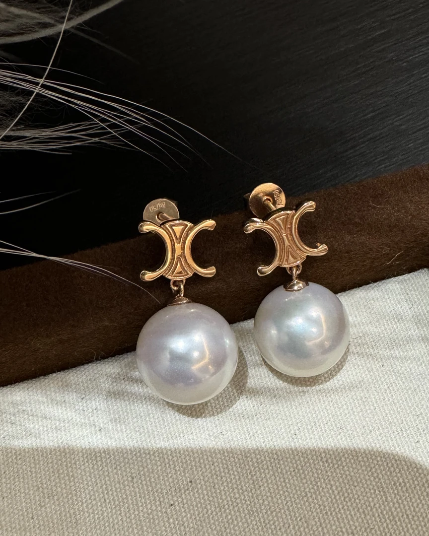 【水贝车车珠宝】珍珠珍珠款心门珍珠珍珠款耳环天然珍珠耳钉