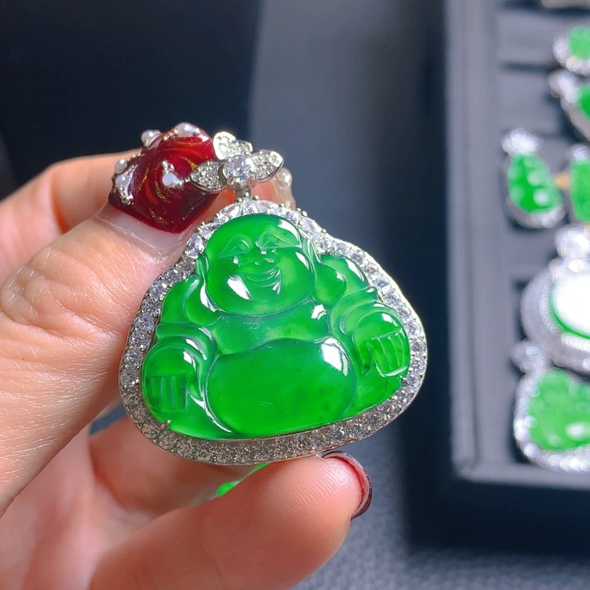 【闪购商品】翡翠吊坠(不含链)银S925镶嵌