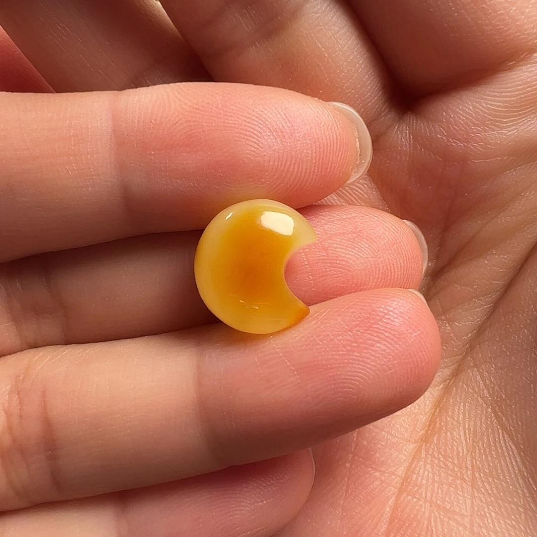 蜜蜡颈饰未镶嵌月亮（打孔不退换）