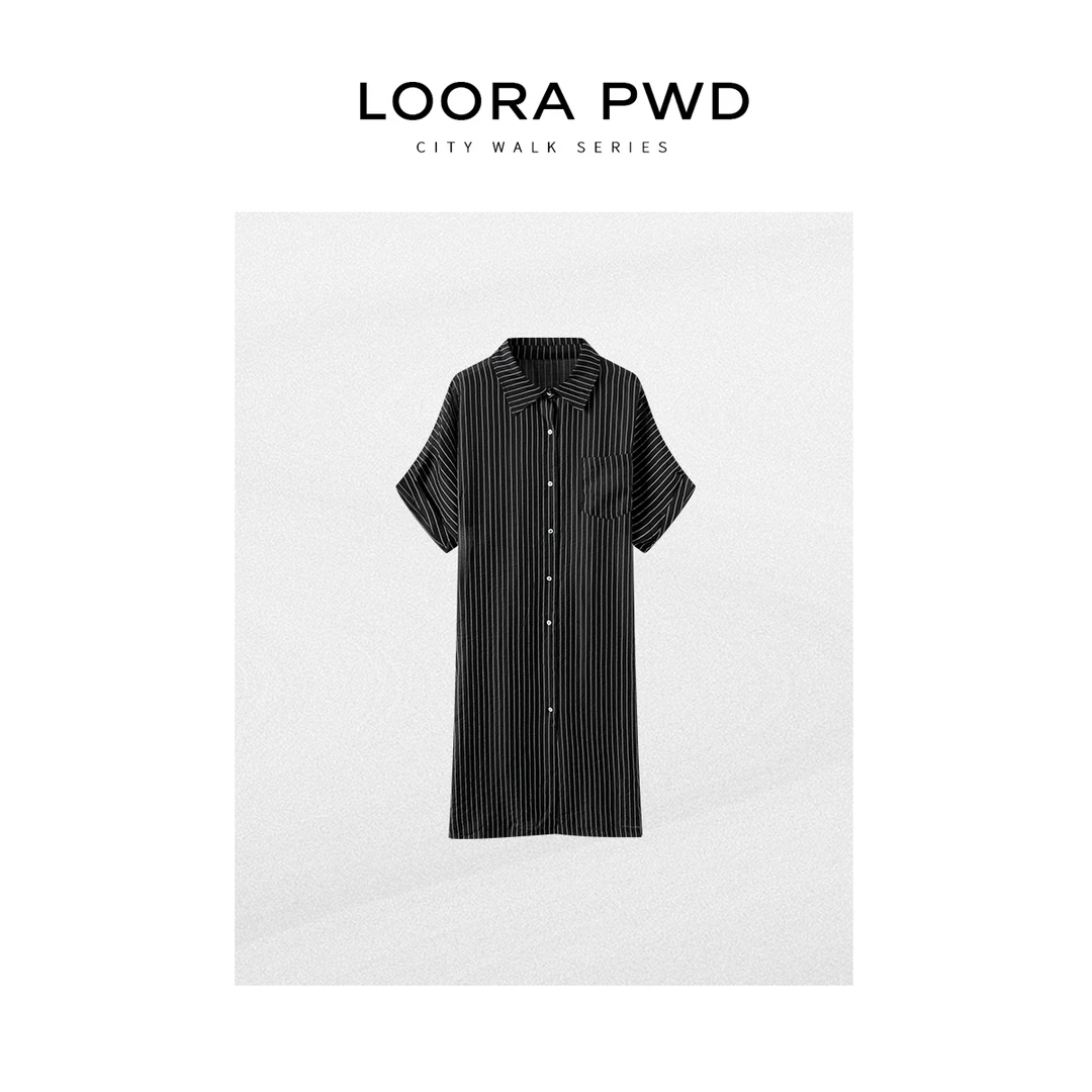 LOORAPWD/罗拉密码 夏季条纹衬衣连衣裙25CJBB0140Y