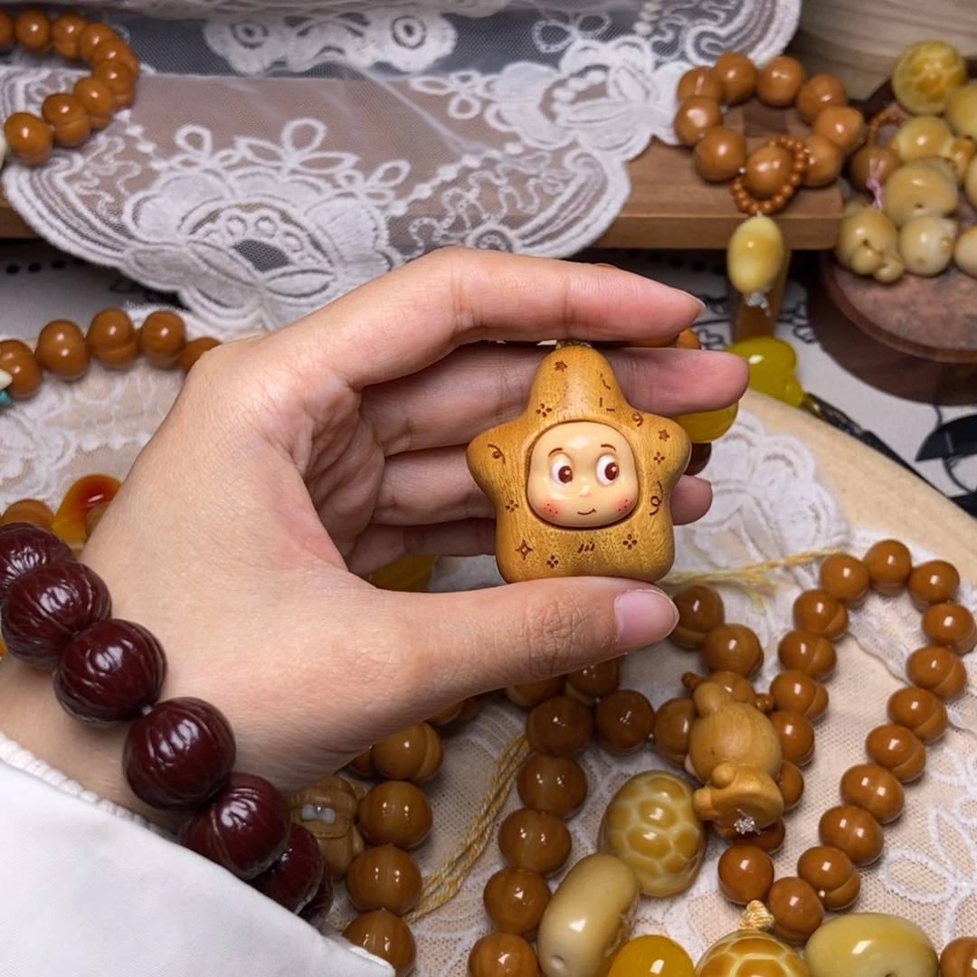 吊坠猴头核桃星星人