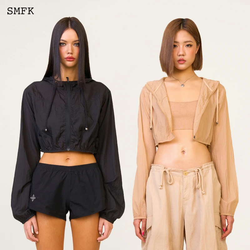 SMFK拥抱超轻皮肤短帽衫 UG002B1 户外休闲短款遮阳空调衫