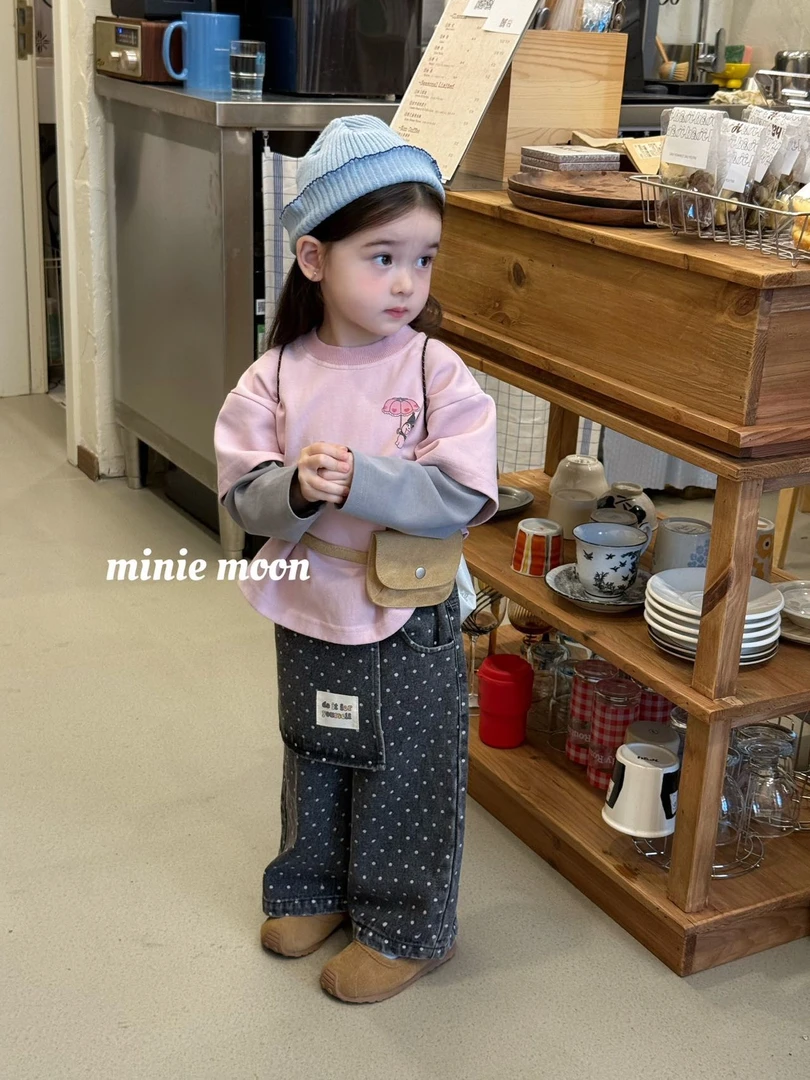 小月亮 M3084  (NO退换)  假两件T恤 LUOLA品牌童装