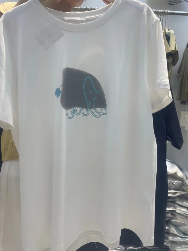 抗起球短袖刺绣T恤自嘲熊情侣装速干夏季多巴胺穿搭