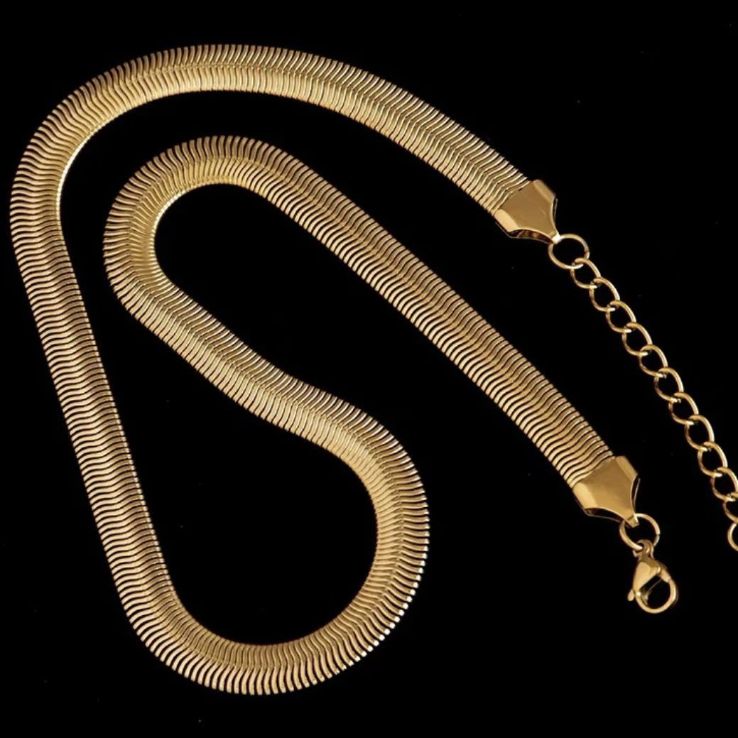 合金项链 扁平蛇骨项链 锁骨链时尚款