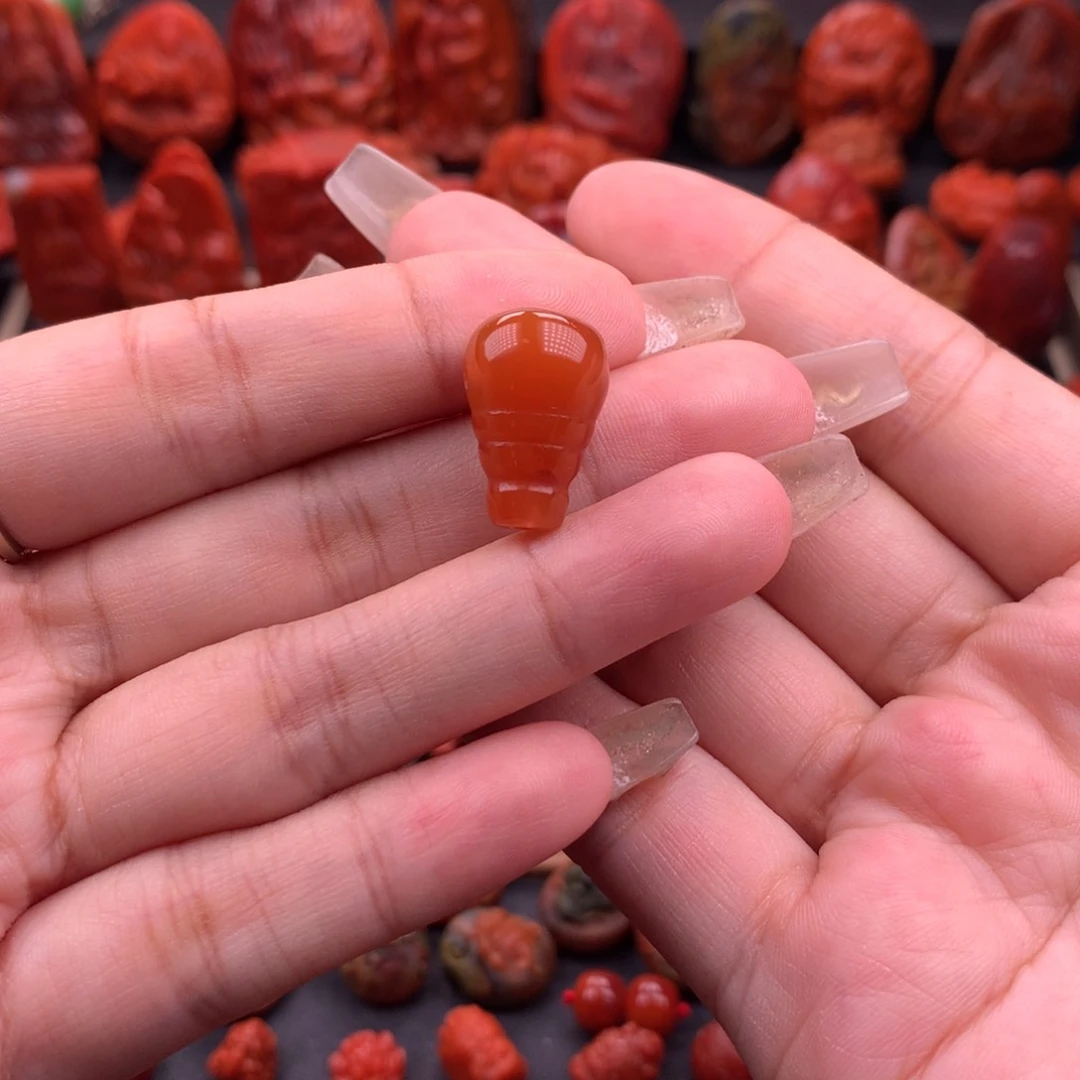 南红玛瑙南红川料九口三通12.7mm未镶嵌