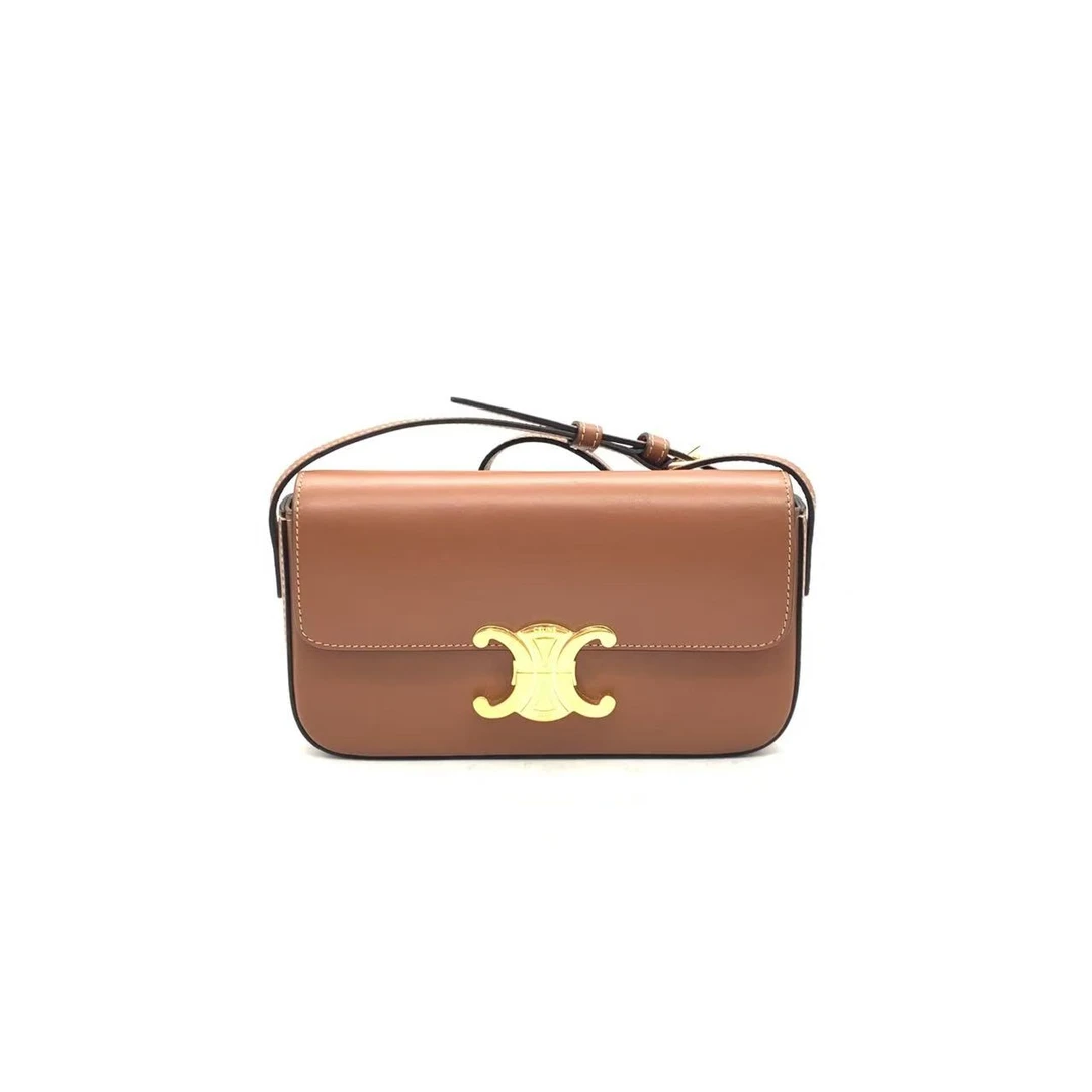 99新 Celine/思琳 【安则专属】焦糖色腋下盒子包