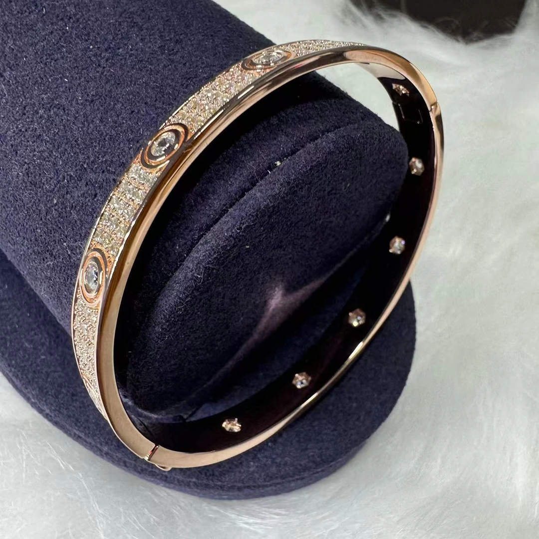 【不梵婚戒】带包装  三圈满天星手镯玫瑰色.A