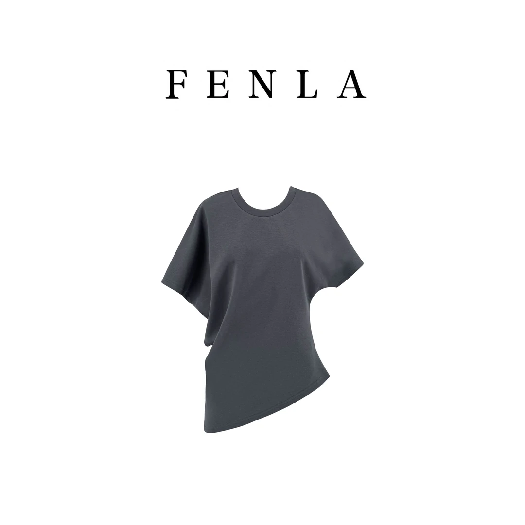 【惠姐私服】｛黄金比例｝宽肩收腰精梳棉显瘦短袖T恤上衣 83537