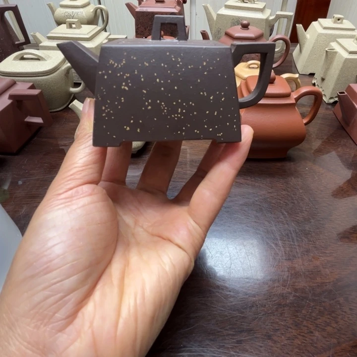 茶壶紫砂紫泥全手工100c c