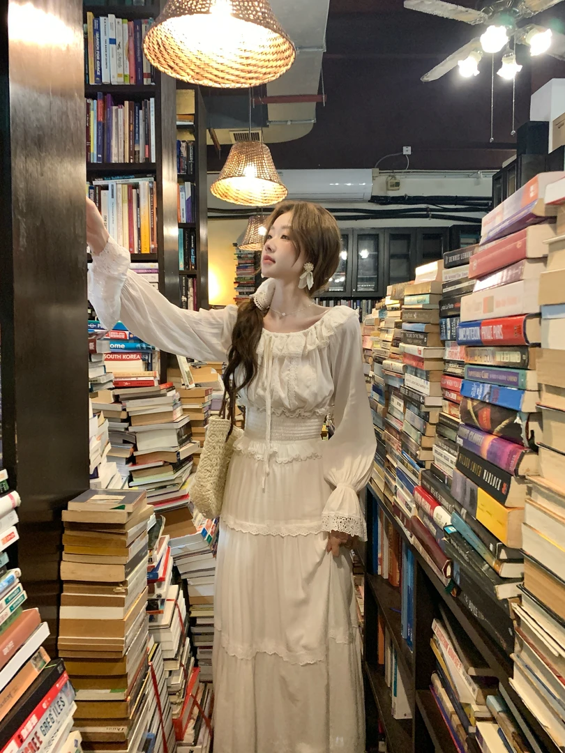 EIA一尧【布拉格月光】一字肩上衣韩系温柔气质显瘦松弛慵懒感法式