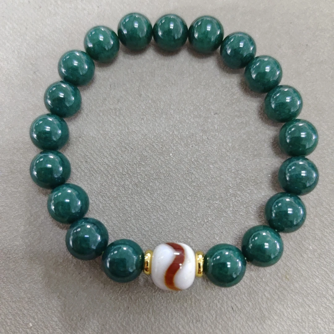 3261号精品10mm温柔绿圆润项圈