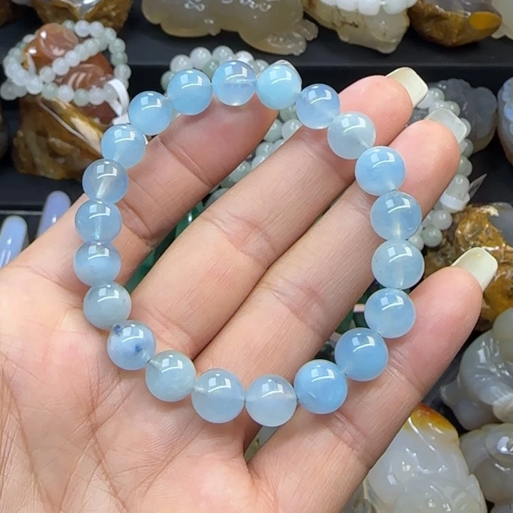 外***了玛瑙/玉髓合金玉石手串8mm