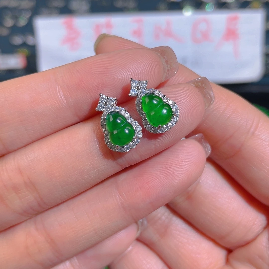 未镶嵌翡翠耳饰耳钉