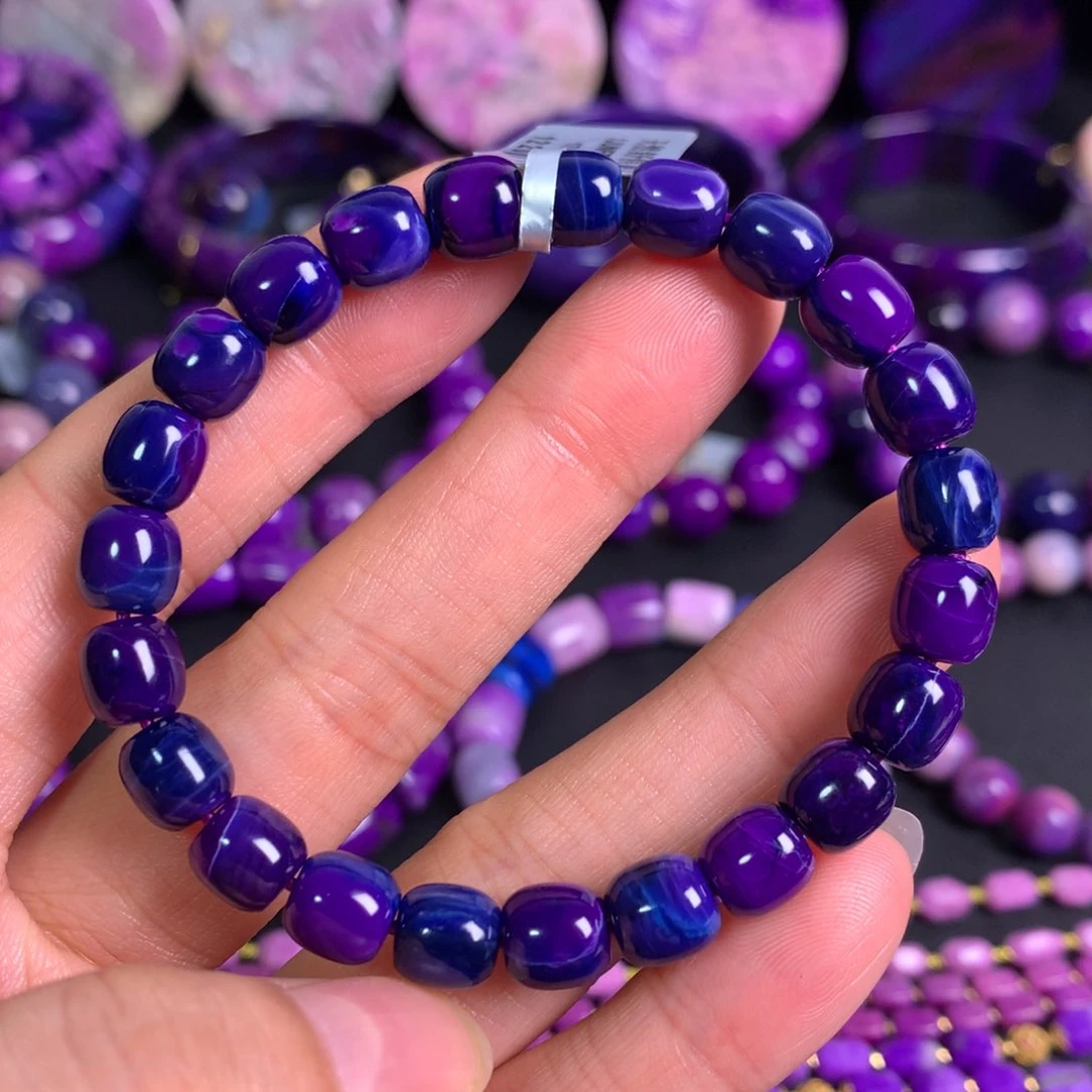 未镶嵌苏纪石（舒俱来）蓝紫幻彩手串