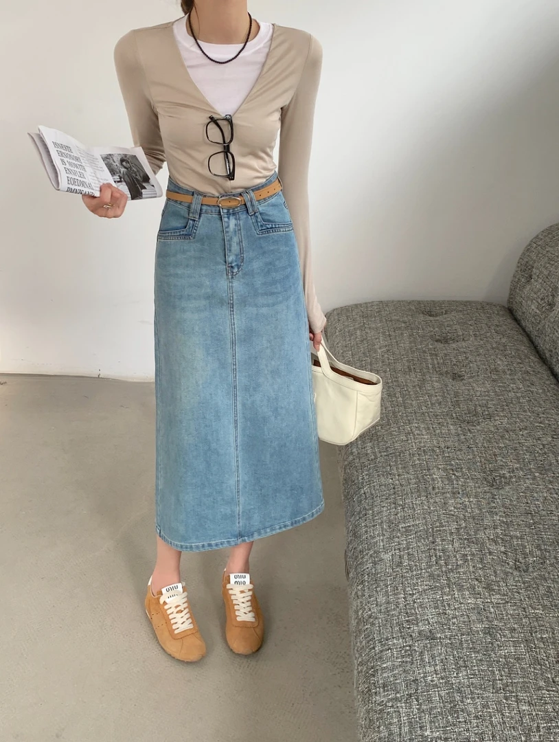 3681夏季新款牛仔半身裙