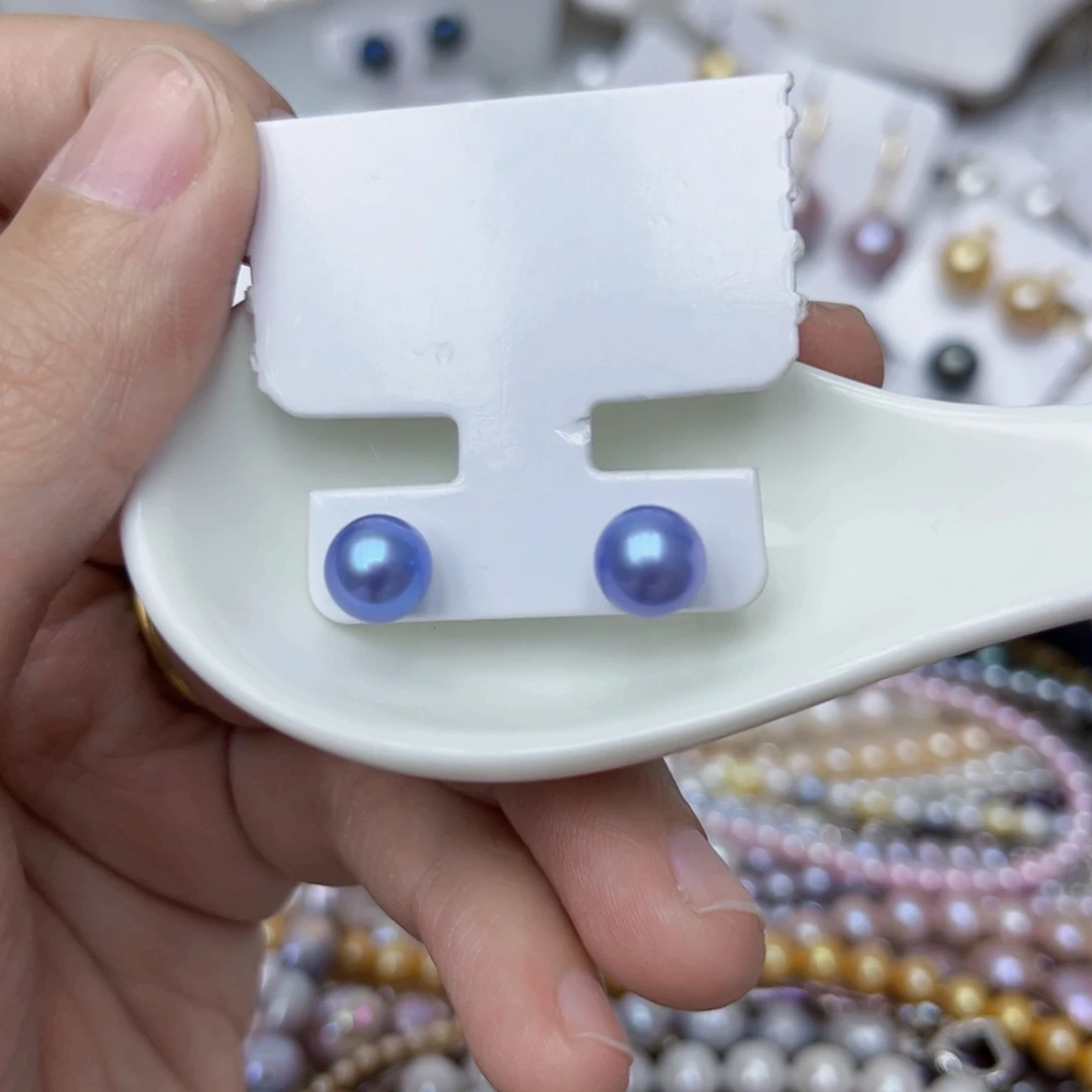 淡水珍珠耳饰银S925镶嵌